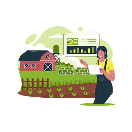 Analyse de ferme intelligente  Illustration