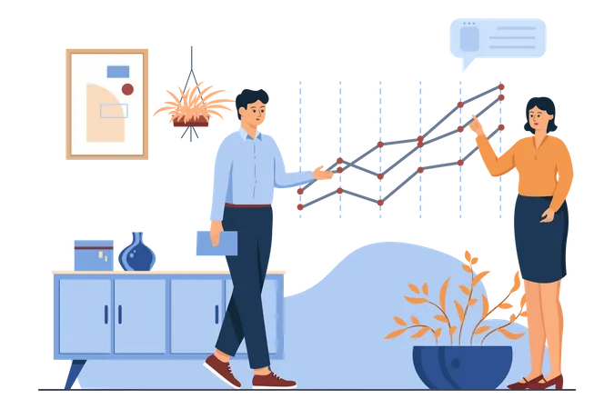 Analyse de diagramme d'affaires  Illustration