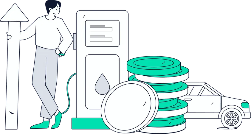 Analyse de la croissance des stations-service  Illustration