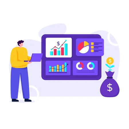 Analyser la croissance financière grâce à l'analyse des données  Illustration