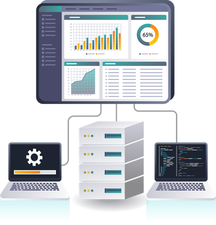 Analyse de la technologie informatique serveur  Illustration