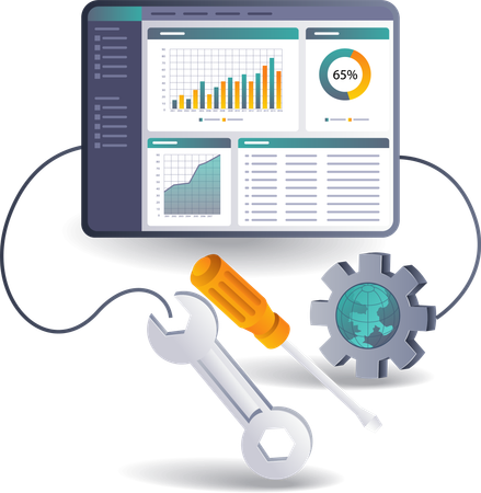 Analyse de la maintenance technologique pour réparer les dommages  Illustration