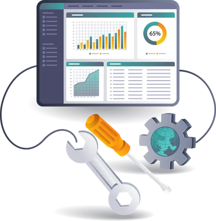 Analyse de la maintenance technologique pour réparer les dommages  Illustration