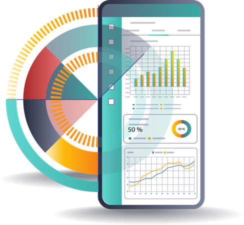 Analyser la vitesse de croissance des investissements commerciaux en ligne  Illustration