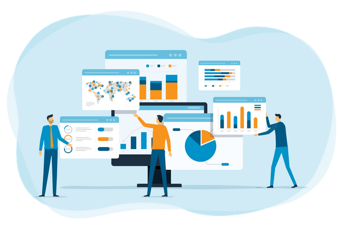 Analyse de l'équipe commerciale  Illustration