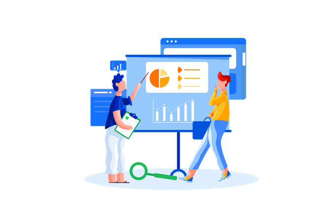 Rapport de ventes d'analyse de l'équipe commerciale  Illustration