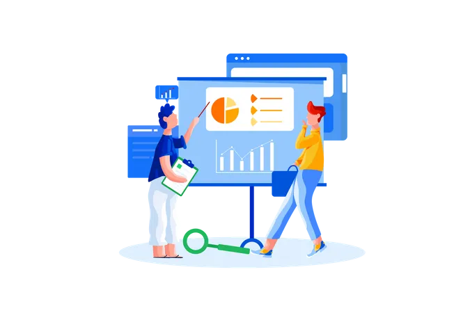 Rapport de ventes d'analyse de l'équipe commerciale  Illustration