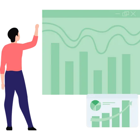 Homme faisant une analyse  Illustration