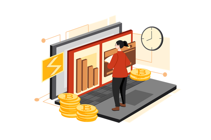 Analyse du trading de crypto-monnaie  Illustration