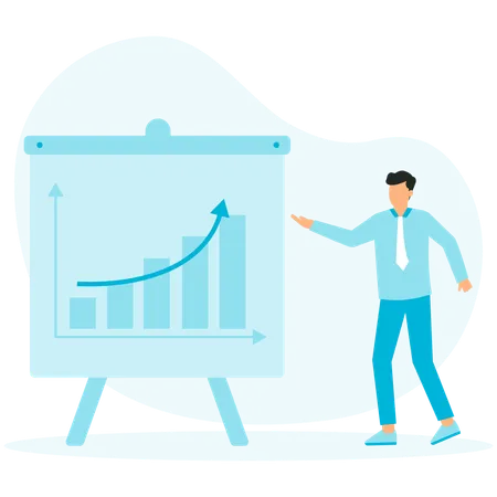 Analyse der Einnahmen und Ausgaben des Unternehmens  Illustration