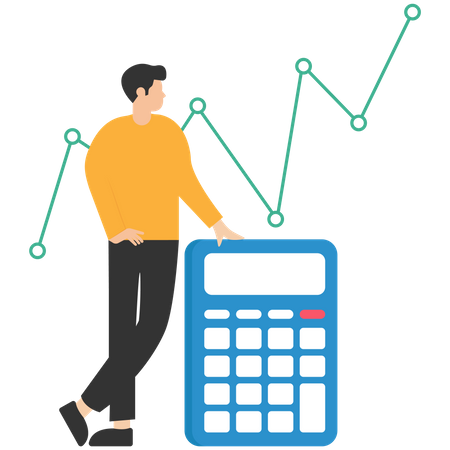 Analyse der finanziellen Kosten männlicher Mitarbeiter  Illustration