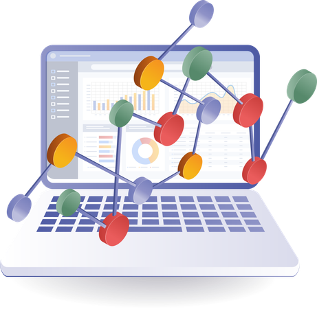 Analyse der Entwicklung des Online-Investmentgeschäfts  Illustration