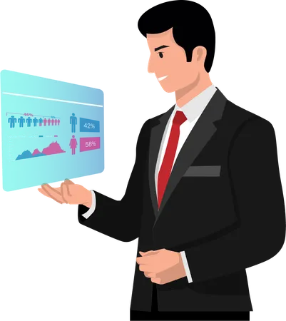 Analyse der Mitarbeiterrekrutierung und -auswahl. Auswahl neuer potenzieller Mitglieder.  Illustration