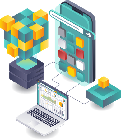 Analyse der mobilen Anwendung  Illustration