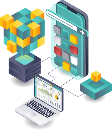 Analyse der mobilen Anwendung  Illustration