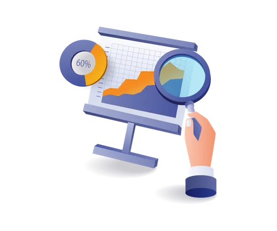 Analyser les données commerciales d'investissement en ligne  Illustration