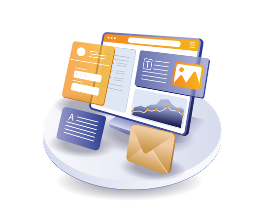 Analyse des données du compte personnel du site Web  Illustration