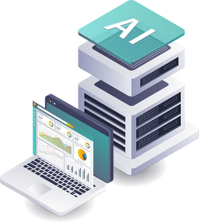 Analyser les données du serveur à l'aide de l'intelligence artificielle  Illustration