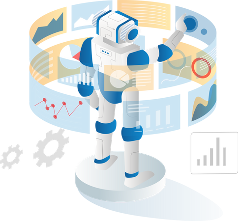 Suivi de l'analyse des données par robot  Illustration