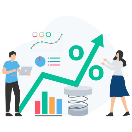 Analyse des taux d'intérêt du marché  Illustration