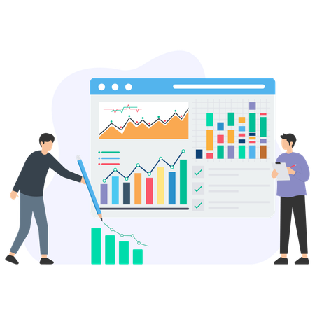 Analyse des ventes du marché  Illustration