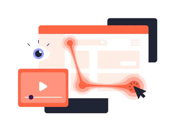 Analyse du comportement des utilisateurs pour l'optimisation du site Web  Illustration