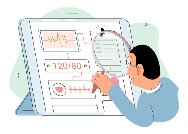 Analyse du rapport médical en ligne  Illustration