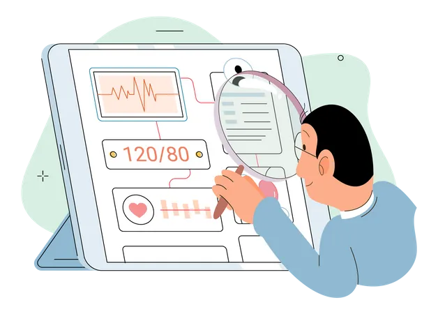 Analyse du rapport médical en ligne  Illustration