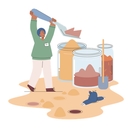 Analyse du sol en laboratoire  Illustration