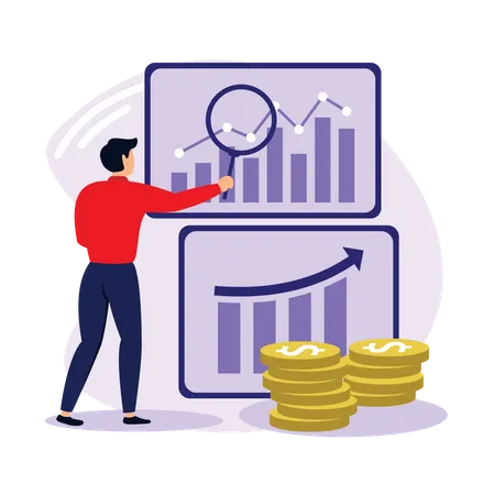 Analyse financière en ligne  Illustration