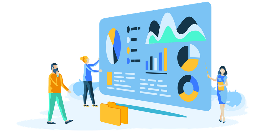 Analyse financière par équipe  Illustration