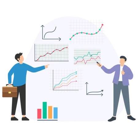 Analyse graphique du marché  Illustration