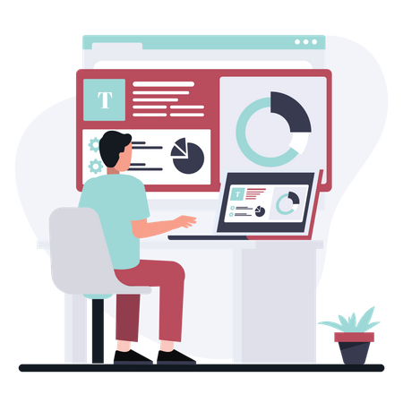 Statistiken analysieren  Illustration