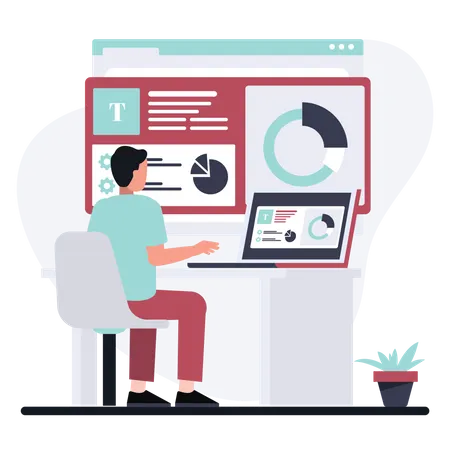 Statistiken analysieren  Illustration