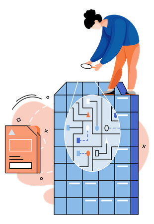 Big Data analysieren  Illustration