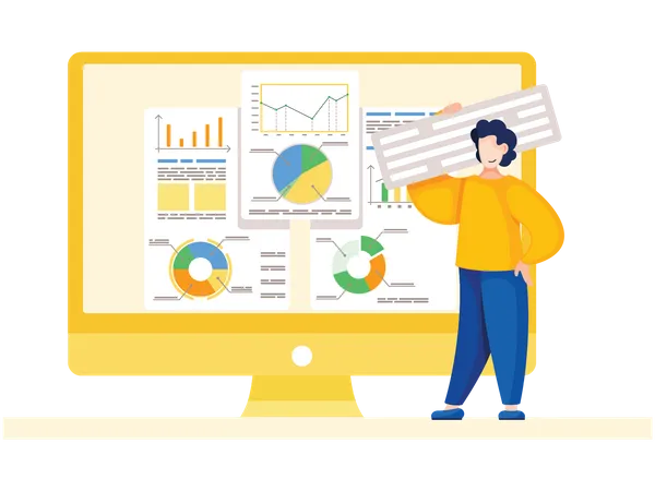 Analyse von Geschäftsdaten  Illustration