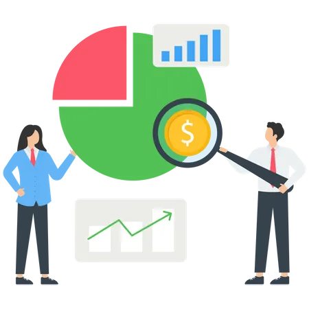 Unternehmensdaten analysieren  Illustration