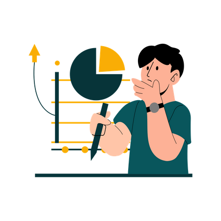 Wachstumsdiagramm analysieren  Illustration