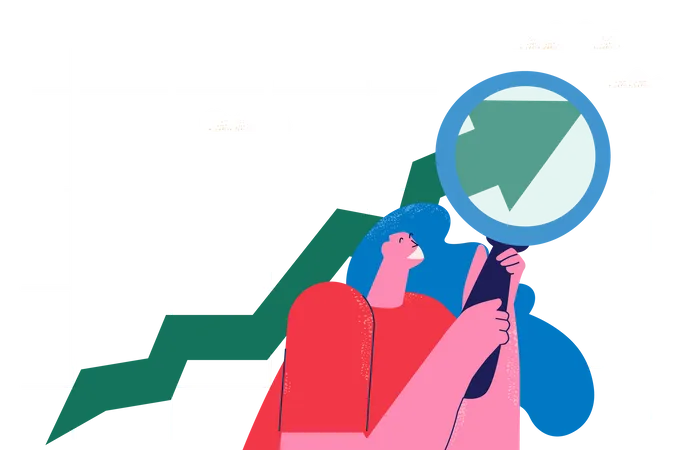 Analyser le graphique de croissance  Illustration