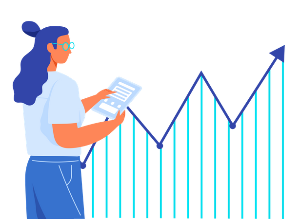 Analyser le graphique de croissance  Illustration