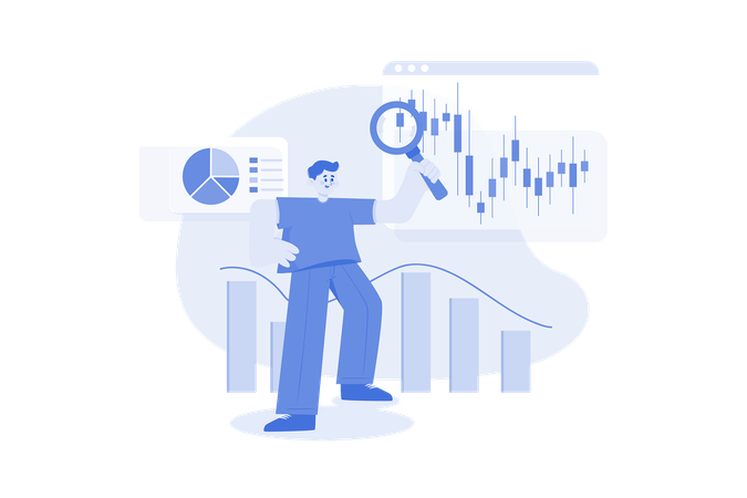 Analyse des recherches d'employés en bourse  Illustration