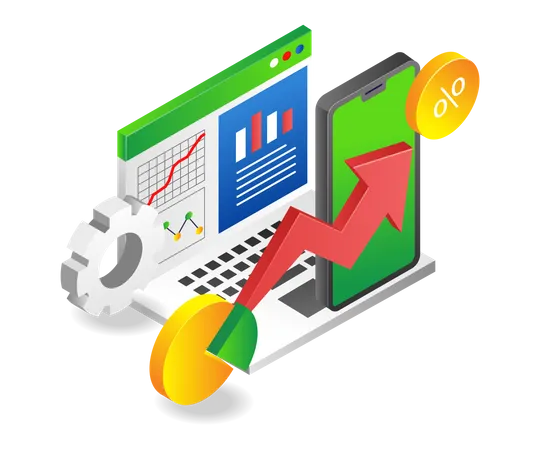 Données d'analyses en ligne  Illustration