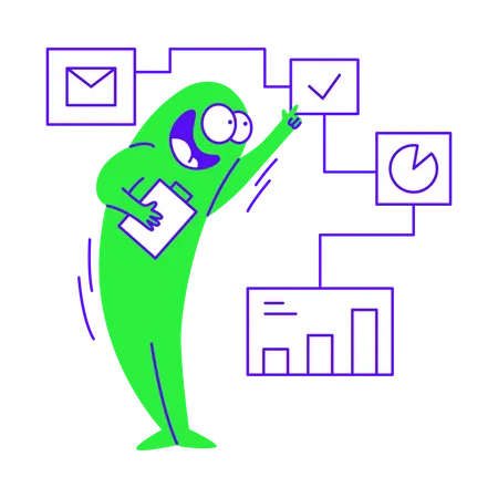 Analysieren des Datenschemas  Illustration