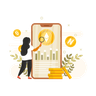 analysing cryptocurrency illustration free download