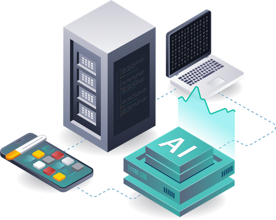 Analysis of AI server applications for smartphones  Illustration