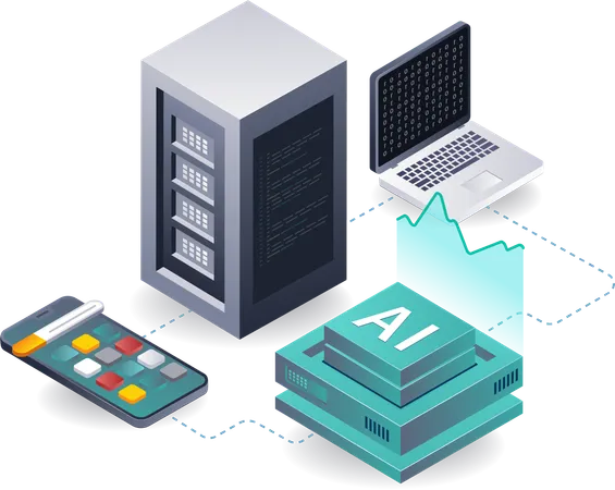 Analysis of AI server applications for smartphones  Illustration