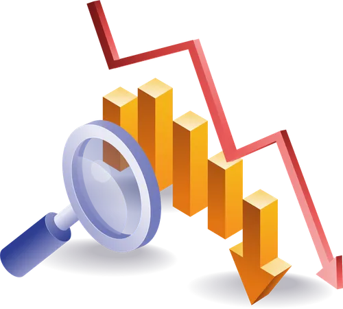 Analysis of business development decline  Illustration