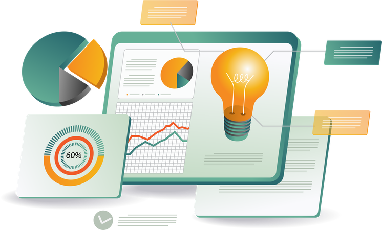 Analysis of business development ideas  Illustration