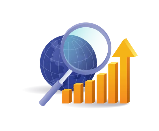 Analysis of developments in the world of business management  Illustration