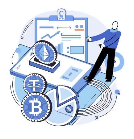 Analysis of investments in cryptocurrency and mining  Illustration